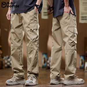 Edge Wardrobe กางเกงยุทธวิธี กางเกงคาร์โก้ ช  กางเกงคาร์โก้ กางเกง ผู้ชาย คุณภาพสูง กระเป๋าหลายช่อง เอวยางยืด ระบายอากาศ ทนทาน ขาตรง กางเกงลำลอง เหมาะสำหรับกิจกรรมกลางแจ้ง กางเกงทรงโอเวอร์ไซส์ M-5XL