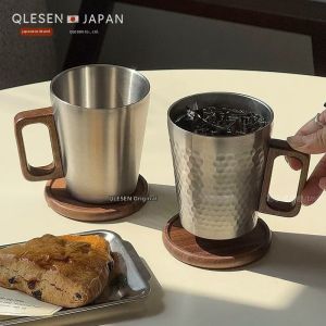 QIAOLESEN | American Double Layer Handle Cup 304 Stainless Steel