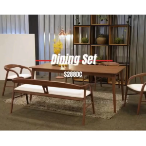 (FREE Installation+Shipping) KBS Dows 4.6FT Long Bench Chair / Full Solid Wood / High Quality Luxury / Elegant / Mid Century Design / Classic / 140L x 40D x 84.5H cm