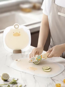 Turtle Plastic Cutting Board Antibacterial Anti-Mold Edge Non-Scratch Kitchen Chopping Board