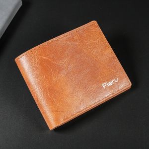 2pcs men wallet money bag bifold leather pocket luxurious cost effective office party business daily