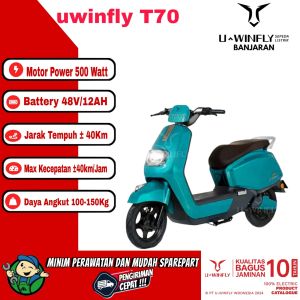 Sepeda Listrik Uwinfly T70 500 Watt Garansi Resmi Murah Battery Lithium Uwinfly T70