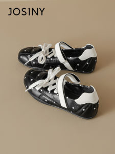 Josiny | Black Polka Dot Mary Jane Womens Shoes