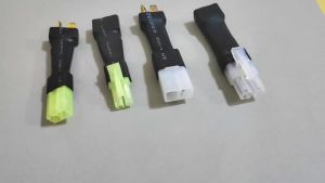 2PCS T Plug to Mini Tamiya Style Adapter Male Female Connector for RC FPV Drone Car Lipo Battery