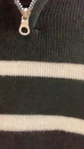 Sweater Knit Rajut Zipper Striped Crop Top Premium / Baju Atasan Wanita Dewasa Terbaru Dan Terlaris