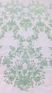 OLEVO | Luxury African Beaded Lace Fabric Sequins High-Quality French Tulle Nigerian Bridal 2026 Embroidery for Womens Wedding Sewing