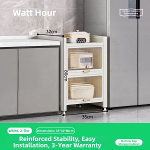 Watthour | Kitchen Multifunction Narrow Storage Rack Slim Cabinet