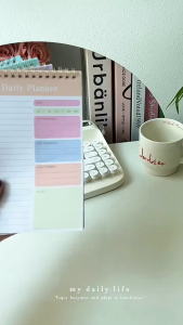 Weekly planner A5 สมุดโน้ต แพลนเนอร์สันห่วง รายสัปดาห์ สําหรับสํานักงาน โรงเรียน 30แผ่น