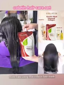 COLATIN Keratin Mask 500ml Vitamin E Collagen Shampoo&Conditioner