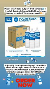 POCARI SWEAT Minuman ISOTONIC Pet Botol 2L Sport Drinks Lari Sepeda Olahraga Gojek Grab