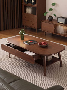 ZHUOHE | Simple Modern & Vintage Style Living Room Coffee Table with Drawer