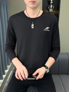 HENGYUANXIANG | Hengyuanxiang Mens Long Sleeve T-shirt Spring Autumn Round Neck Thin Quick Dry Base Shirt Casual Sporty Top Polyester Spandex Blend
