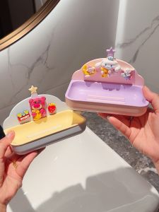 Hộp Đựng Xà Phòng Hình Gấu Dâu Tây Dễ Thương Treo Tường Nhà Tắm Để Bàn Rửa Tay Thoát Nước Giá Trị Thẩm Mỹ Cao Hộp Đựng Xà Phòng Kuroko