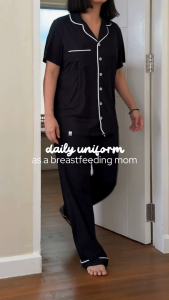 Kalma Bamboo Sleepwear Pajama Set for Women (SAGE GREEN) | Short Sleeve Button Up Shirt with Long Pants | Andy Collection