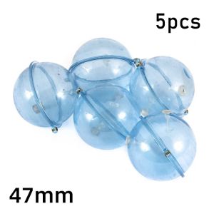 5Pcs/Set Fishing Float Transparent Bead ABS Plastic Hollow Bubble Surface Casting Fishing Accessories