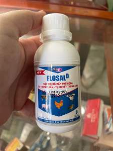 1 Chai Flosal D 100ml tri hô hấp tụ huyết trùng khò khè thương hàn cho gia súc và gia cầm.