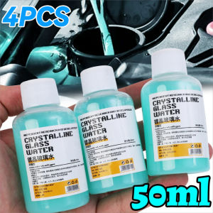 4pcs Car Concentrated Crystal Coated Glass Water 50ml Car Windshield Oil Film Remover Cleaner Car Washing Tool
