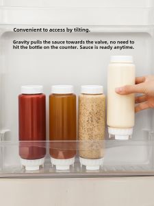 Food Grade Kitchen Sauce Bottle Honey Seasoning Jar Squeezy Bottle for Salad Tomato Sauce Oyster Sauce And Cooking Utensils