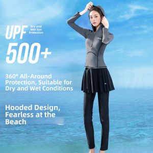 XTEP | Slimming Hooded Separate Swimwear