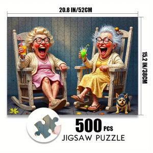 500/1000pcs Paper Jigsaw Puzzle -Challenging Scratch-Resistant Activity for Seniors Family Fun & Interactive Christmas New Gift