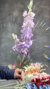 Artificial Hyacinth Fake Flower Stems 60cm Fake Larkspur Faux Flowers Silk Flower for Home Wedding Garden Hotel Party Decor