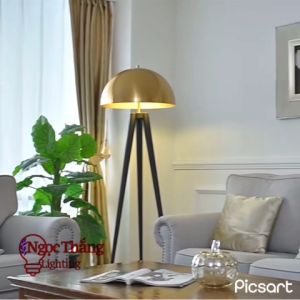 Đèn Cây Đứng Trang Trí Phòng Khách Phòng Ngủ Đọc Sách DD32 Ngọc Thắng (Tặng kèm hai bóng Led Bulb 12W ánh sáng vàng)