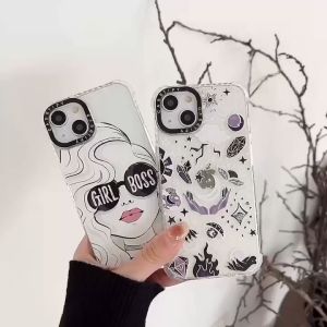 Softcase Case Iphone Anti Crash Girl Boss & Black Moon Fashion Case For iPhone X XR XSMAX 11 11PROMAX 12 12PROMAX 13 13PRO 13PROMAX