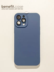Benefit High-End Dustproof Pure Color Gem Blue 16 Phone Case Suitable for Apple 15 iPhone 13 with Lens Film iPhone 14 pro Max New Simple 12 Protective Case 11 Shell Silicone Male