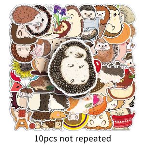 50PCS Hedgehog Sticker Cute Cartoon Animal Graffiti Waterproof PVC Decorative Phone Case Sticker