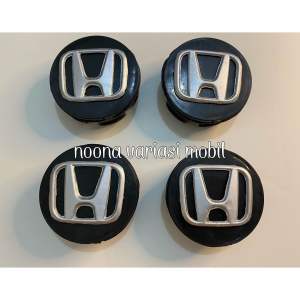 Tutup Dop Velg Honda Silver Hitam 5.5cm isi 4pcs untuk brio mobilio jazz