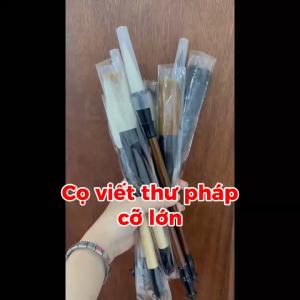Cọ Thư Pháp Lông Sói Cao Cấp – Đầu Bút Nhọn Đầu Bút To Giữ Mực Tốt Nét Thanh Đậm Linh Hoạt LIM ART