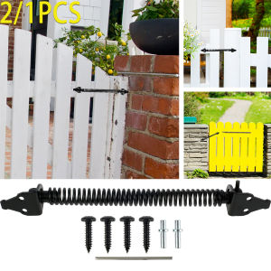 8in Automatic Closing Gate Tension Spring Rust-Proof Carbon Steel Door Automatic Closer for Heavy Duty Wooden Gate Fence