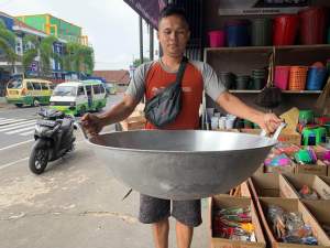 Wajan Ceper Wokpan Paling Jumbo Kuali katel Kancah 32 Digunakan Masak Besar