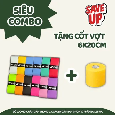 Combo quấn cán vợt Yonex mix màu - kèm quấn cốt 6x20m