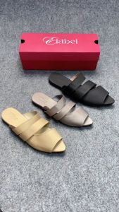 E Label - Olive Sandal Wanita Sandal Selop Sandal Teplek Sandal Flat Sandal Santai Sandal Wanita Kekinian