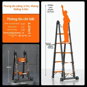 ZHUOLESHI | Thang Nhôm Chữ A Điều Chỉnh Được