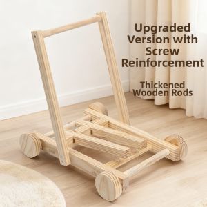 WANJU | Wooden Push Walking Toddler Cart
