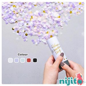 Nijito - Party Popper Paper Confetti Wedding Decoration Celebration Anniversary Supplies Graduation Birthday Firework Tube