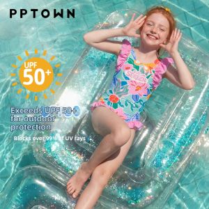 PPTOWN | UV Protection Quick-Drying Girls One-Piece Swimsuit