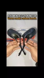 Spion Carbon Karbon Tangkai Pendek Universal Honda Beat Vario Scoopy Pcx Adv Supra Blade Astrea Revo Dll