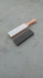 TERLARIS Alat asahan pisau Batu asah grit 6000 ukuran 15x5x2 Cm plus Stroping kulit dua sisi