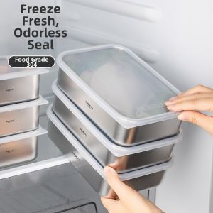 Stainless Steel Freshness Box Refrigerator Storage 304