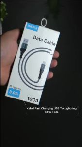 iMFG i-S2L Kabel Data USB to Lightning 100cm 3A Fast Charging  i-S2L iPhone Kabel pengisian daya