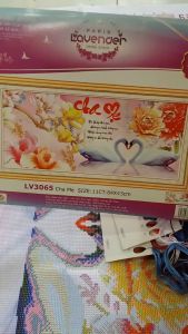 Tranh thêu chữ thập Cha mẹ LV3065 kích thước 84 x 43 cm mẫu tranh thêu mới 2024