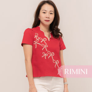 RIMINI - Atasan Simple Wanita Berlengan Coquette Embroidery size XS-3XL - Sevina Top CC33857