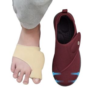 XueChur Loose Widened Womens walking shoes Wide toe feet swollen Elderly shoes Thumb valgus deformed feet Mothers shoes