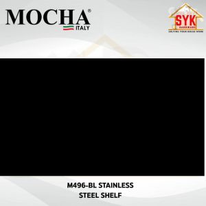 SYK Mocha M496-BL Single Layer Shelf Stainless Steel Bathroom Wall Mounted Shampoo Rack Rak Bilik Tandas