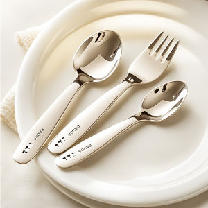 Thìa Đũa Bằng Thép Không Gỉ 304 Dùng Để Ăn Thìa Ăn Cháo Trẻ Em Thìa Nhỏ Thìa Tròn Thìa Ngắn Dụng Cụ Ăn Uống Gia Đình