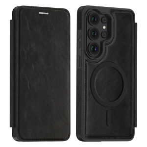 Luxury Magnetic Flip Leather Wallet Case For Samsung Galaxy S26 Ultra S25 Edge Fe S24 Plus S23 S22 Card Slot Holder Phone Cover