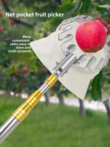 Retractable Pole Fruit Picker High Altitude Mango Peach Apricot Cherry Tomato Raspberry Apple Pear Litchi Eggplant Tool
